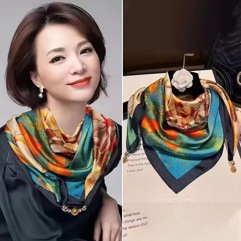 2024新款磁吸扣棉麻絲巾 女士護頸方巾 ins圍巾圍脖裝飾時尚百搭 三角巾 2024新款磁吸扣棉麻絲巾 女士護頸方巾 ins圍巾圍脖裝飾時尚百搭 三角巾